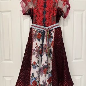 Anthropologie Byron Lars Winter Rose dress